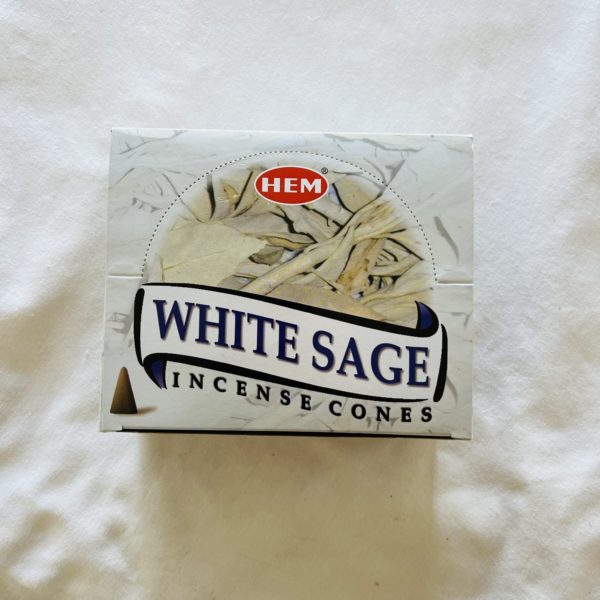 White Sage Incense Cones Box of 12